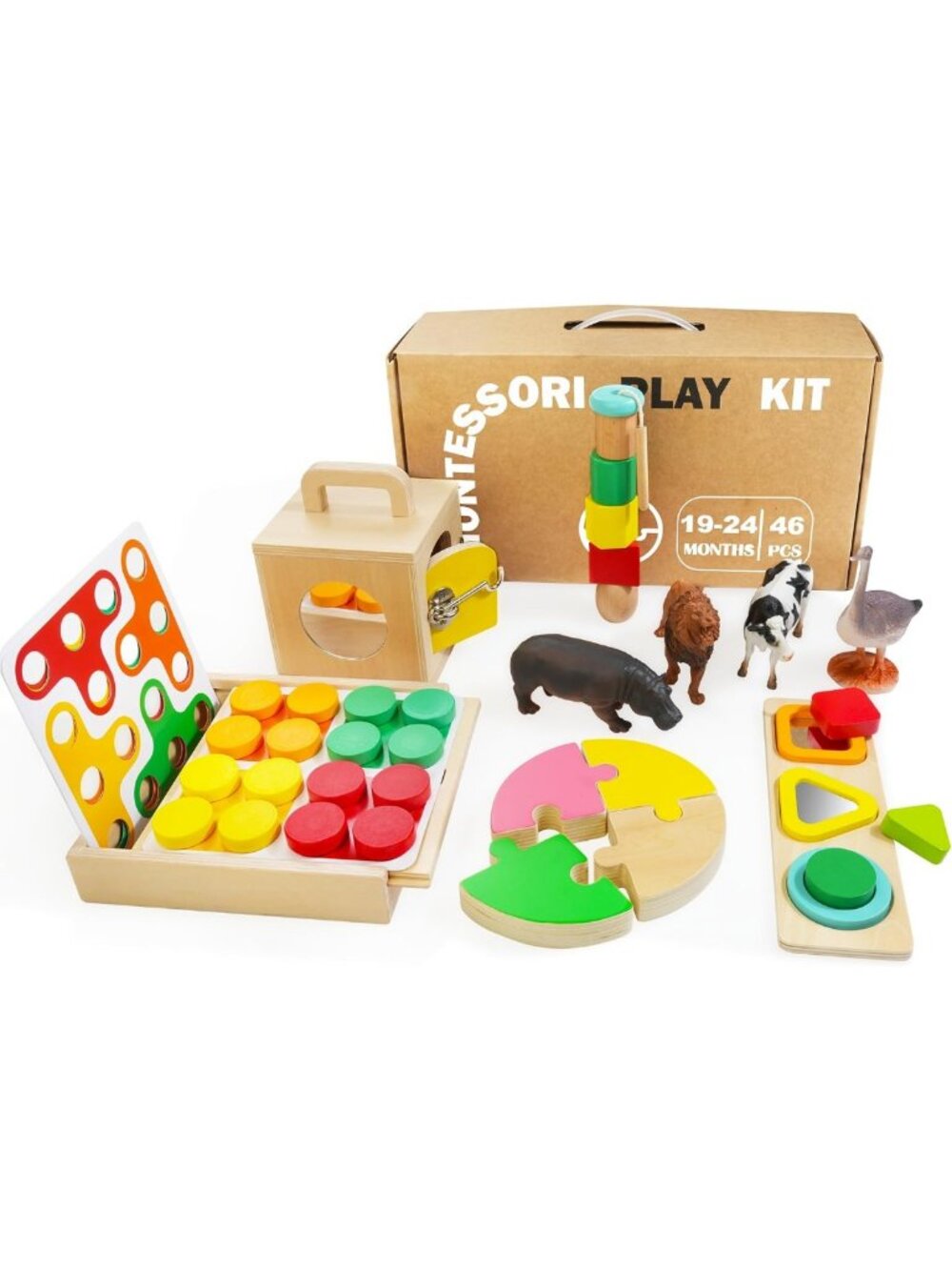 9-in-1 Wooden Montessori Toy Set for Toddlers 19-24 Months | Educational